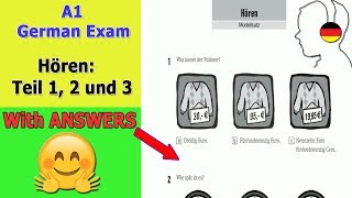 A1 German Exam Hören Teil 1 2 und 3 Goethe institut  German language [upl. by Otrebron]