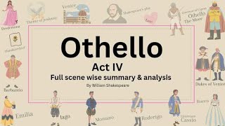 Othello act 4 summary  Othello summary by William Shakespeare Scene 1234 analysis  2 minutes [upl. by Gibe]