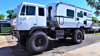 Huge LMTV Military 4X4 Overland Camper Walk Around [upl. by Ydroj205]