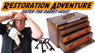 vintage wood tool box restoration with narration [upl. by Ardath812]