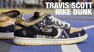 TRAVIS SCOTT Nike SB DUNK Low REVIEW amp On Feet [upl. by Akenna]