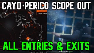 Gta 5 Cayo Perico Heist Scope Out All Entry and Exit Points Drainage Tunnel [upl. by Norvan]