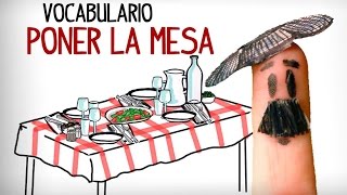 Vocabulario español en la mesa la vajilla [upl. by Vange993]