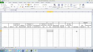 Excel Automated Templates  Tutorial Fixed assets register [upl. by Eerok]