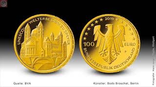 100 Euro Goldmünze UNESCOWelterbe Dom zu Speyer 2019 [upl. by Noirad]