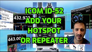 ICOM ID52 Add your Hotspot Frequency [upl. by Devi]