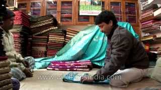 Banarasi saree shop at Varanasi Uttar Pradesh [upl. by Yralih771]