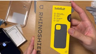 RHINOSHIELD SolidSuit Black for iPhone 15 61” [upl. by Giuditta]