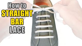 Straight Bar Lacing Tutorial – Professor Shoelace [upl. by Jacobah]