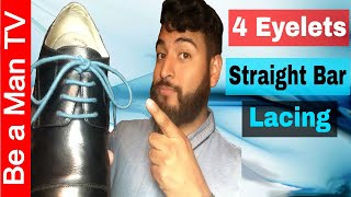 How to Lace Dress Shoe 4 Eyelets [upl. by Blood79]