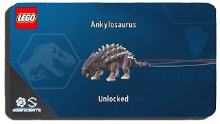 Lego Jurassic World  How To Unlock Ankylosaurus Dinosaur Character Location [upl. by Davena]