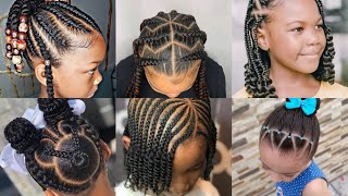 Tresses enfants  coiffure cheveux afro  nattes  Kids Braid hairstyle  Mode Korité 2021 [upl. by Nylidam745]