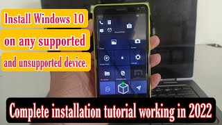 Install Windows 10 on Supported and Unsupported Lumia Phone  Nokia Lumia [upl. by Risley]