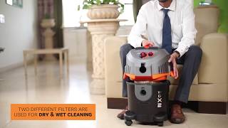 Euroclean WD X2 Wet amp Dry Vacuum Cleaner  Eureka Forbes [upl. by Buskus]