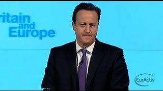 David Cameron Full Speech Britain and Europe  January 23rd 2013 [upl. by Yerg]