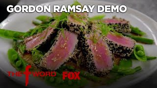 Gordon Ramsay Demonstrates How To Cook Delicious Sesame Crusted Tuna  Season 1 Ep 10  THE F WORD [upl. by Ahsinod]