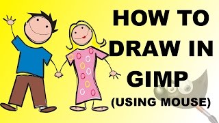 How to Draw in GIMP using Mouse  42 [upl. by Enimasaj892]