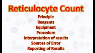 Reticulocyte Count [upl. by Juliann465]