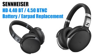 Sennheiser HD 440BT  HD 450BTNC Battery  Ear Pad Replacement in 5 minutes [upl. by Liban52]