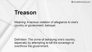 Treason Meaning [upl. by Amaleta]