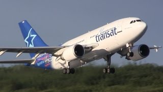 Air Transat  Airbus A310 Takeoff [upl. by Ateekal]