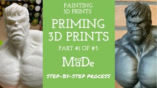 Painting 3D Prints Tutorial Series 1 of 5  Priming Models  Painting Techniques [upl. by Hallsy]