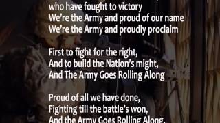 The Army Song with lyrics performed by The United States Army Band [upl. by Ensoll]