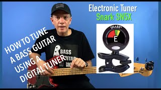 HOW TO TUNE A BASS GUITAR USING A DIGITAL TUNER [upl. by Doss]