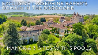 Joséphine Bakers house exclusive property for sale Dordogne with 3 gites ref 100283AM24 [upl. by Anaderol]