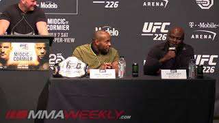 Derrick Lewis Has Beef with Daniel Cormier UFC 226 Presser [upl. by Benildas]