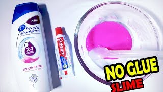 No GLUE  2018 How to make Shampoo and Toothpaste Slime [upl. by Moynahan]