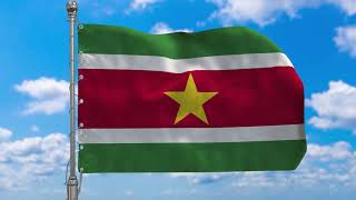 Suriname National Anthem  God zij met ons Suriname  Opo kondreman [upl. by Barlow580]