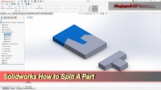 Solidworks How To Split A Part  Basic Tutorial [upl. by Akinek659]