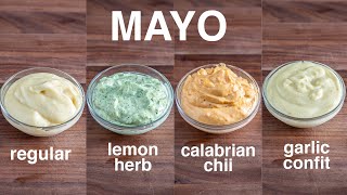 easy HOMEMADE MAYO 4 ways [upl. by August]