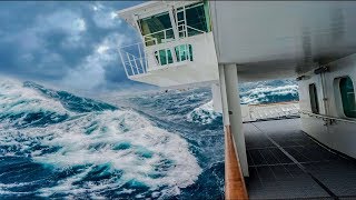 CRUISE SHIP CAUGHT IN MONSTER STORM Shocking Onboard Footage [upl. by Sharla]