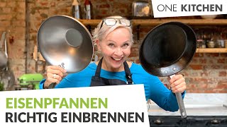 Eisenpfanne einbrennen – so geht es richtig  by One Kitchen [upl. by Jovi]