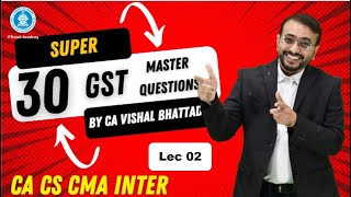 02GST SUPER 30 ONE DAY MARATHON CACMACS INTER MAYJUNE 24 EXAM BY VB SIR [upl. by Ennasor]