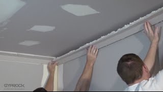 How To Install Plasterboard Part 5 Installing Cornice [upl. by Lowenstern]