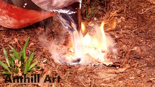 Casting a Yellowjacket Nest with Molten Aluminum [upl. by Mervin940]