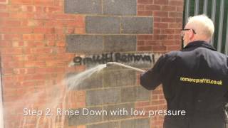 How to Remove Graffiti from a brick wall  Graffiti Removal LTD [upl. by Eelesor]