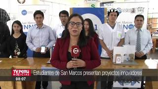 Estudiantes de la UNMSM presentan proyectos innovadores [upl. by Luht]