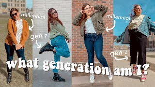 Trying on Gen Z vs Millennials Fashion  What generation am I [upl. by Ardel976]