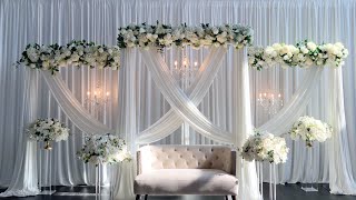 DIY  Elegant White Floral Backdrop [upl. by Elagiba]