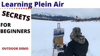 How To Plein Air Paint A WINTER Landscape  BEGINNER IMPRESSIONISM [upl. by Jadwiga]