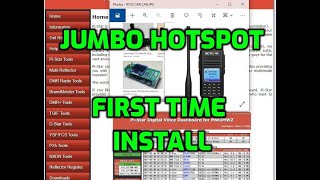 Jumbo Hotspot MMDVM Pi Star first time installation add wifi details settings hotspot [upl. by Rimidalg]