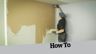 How to skim a plasterboard wall [upl. by Kinata]