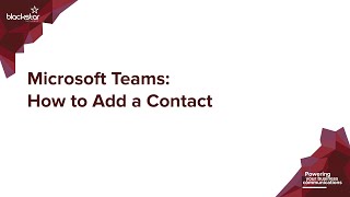 Microsoft Teams How To Add a Contact [upl. by Celestina]