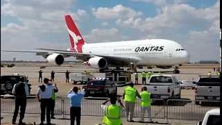 Qantas A380 landing at DallasFort Worth International Airport [upl. by Iaht737]