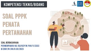 Soal PPPK Teknis Penata Pertanahan [upl. by Justino]