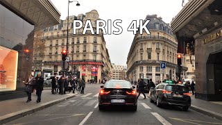 Paris 4K  Classic Paris Streets  Driving Downtown [upl. by Auoz]